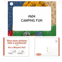 Sunshine Girl 4" x 6" Magnetic Postcard Picture Frame, 'Master Angler', Frame Color: Bluegray.