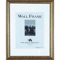 North American Astor, 8" x 10" Wood Picture Frame with a 2" Wide Molding, for a 5" x 7" Photograph, Color: Silver,