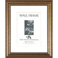 North American Cavalier, Wood Picture Frame with a 1n" Wide Molding, for an 11" x 14" Photograph, Color: Gold,