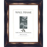 North American Allegro, Wood Picture Frame with a 2" Wide Molding, for a 16" x 20" Photograph, Color: Ebony Black.