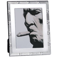 Pictronic Illuminated Flat Screen Photo Frame for a 4" x 6" Picture, Silver Plate Furrows