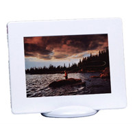 Pictronic Illuminated Flat Screen Photo Frame for a 5" x 7" Picture, Metallic Plastic