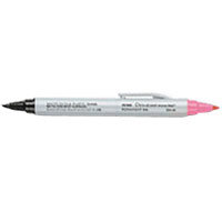 Itoya DH-30 Doubleheader Permanent Ink Marker Pen, Bullet-tip & Finepoint, Green Ink Both Ends.