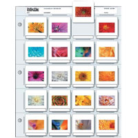 Print File Archival 35mm Slide Pages Holds Twenty 2&quot x 2&quot Mounted Transparencies  Top Loading  Super Heavy Weight  Pack of 25