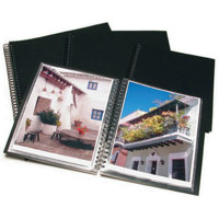 Print File Wire Bound Portfolio Edition Album, 11" x 14" Format, Black, with Twelve Pages, Dimensions: 12-7/16" w x 14-15/16" h