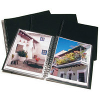 Print File Archival Photo Pages Holds Two 8" x 10" Prints, with Black Background Pack of 25
