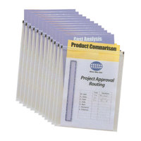 Itoya PolyZip Archival Storage & Presentation Envelope, 8.5" x 11", Vertical Format, Black, Pack of 12.
