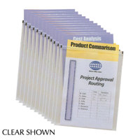 Itoya PolyZip Archival Storage & Presentation Envelope, 8.5" x 11", Vertical Format, Clear, Pack of 12.