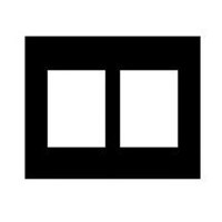 Adorama Black Trans-Mat, 7 1/2"x 9 1/2" Slide Presentation Board with One 4"x 5" Opening.