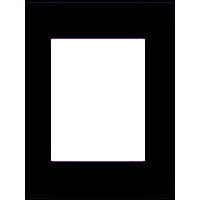 Adorama Black Trans-Mat, 11"x14" Slide Presentation Board with Six 2 1/4"x 2 1/4" (6x6) Openings.