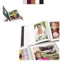 Unibind PhotoBook 8.5" x 11" Black Linen Covers with Picture Window in Landscape Format, 5mm Thick, Holds up to 40 Pages.