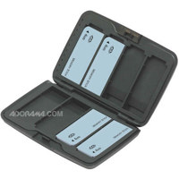 Hakuba Digital Media Storage Hard Shell Case for 8 Memory Stick Cards, Silver
