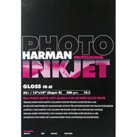 Harman Glossy Fiber Base AI Professional Fine Art Inkjet Paper  320gsm  13&quot x 19&quot  15 Sheets