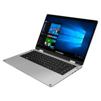 

Hyundai Technology HyFlip 13.3" Full HD 2-In-1 Multi-Touch Notebook Computer, Intel Celeron N3350 1.1GHz, 4GB RAM, 64GB eMMC Memory, Windows 10 Home S Mode, Free Upgrade to Windows 11, Silver