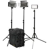 Ikan IDK2315 Small Interview Kit 2 iLED 312 LED Light ID 500 LED Light 3 Light Stand 2 Utility Light Bag