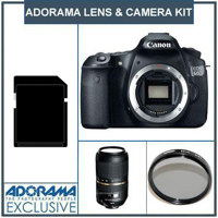 Canon EOS 60D Digital SLR Camera Black Bundle with Tamron SP AF70 300mm f4 56 Di VC USD Lens Tamron Circular Polarizers Filter 8GB SD Memory Card FREE Red Giant Adorama Production Bundle a 59900 Retail Value