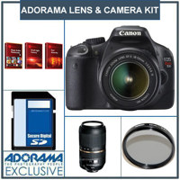 Canon EOS Rebel T2i EF S Digital SLR Camera Bundle with 18 55MM Lens Tamron 70 300mm VC USD Zoom Lens Tamron Circular Polarizers Filter 8GB SD Memory Card FREE Red Giant Adorama Production Bundle a 59900 Retail Value