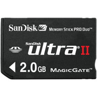 SanDisk 2 GB Mini Secure Digital, miniSD, Ultra II Mobile Memory Card.