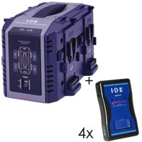 IDX Endura 7 Premium Pack with Charger Four E 7S 68Wh Li ion V Mount Batteries