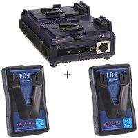 IDX Endura 10S Lithium Ion Starter Kit with One VL 2Plus Charger  Two E 10S 98Wh Endura Lithium ion Batteries