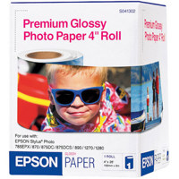 Epson Premium Glossy Resin Coated Inkjet Paper, 10.4 mil., 8.5" x 11", 20 Sheets