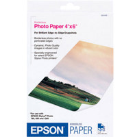 Epson Photo Quality Glossy Inkjet Film, 4.1" x 5.8", 10 Sheets
