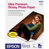 Epson Ultra Premium Glossy Inkjet Photo Paper, 11.8 mil., 4" x 6", 50 Sheet Pack
