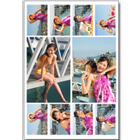 Hi-Touch Dye Sub Sticker Paper 4x4" - 50 Sheets and 1 Ribbon Cartridge