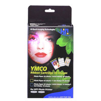 Hi-Touch 4/2/4 Sticker + Paper Combo Pack - 25-4x6 Photo Paper, 25-4/2/4 Stickers & 1 Ribbon Cartridge.