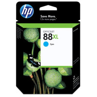 Hewlett Packard - HP 88 Large Cyan Ink Cartridge with Vivera Inks for select OfficeJet PRO Printers.