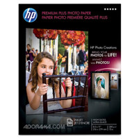 Hewlett Packard - HP Premium Plus High Gloss Photo Inkjet Paper  11.5 mil.  8.5&quot x 11&quot  50 Sheets
