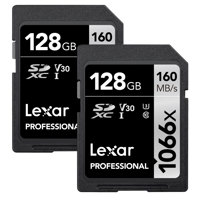 

Lexar SILVER Series Professional 1066x 128GB SDXC UHS-I Memory Card, 160MB/s Read, 120MB/s Write, 2-Pack