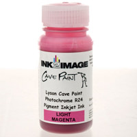 Lyson Cave Paint R24 Light Cyan Ink, 4 oz. Bulk Bottle for the 8 Color Bulk System for Epson Stylus Photo R2400 Inkjet Printer