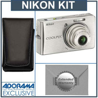 Nikon Coolpix S51C Digital Camera, 8.1 Megapixel, 3x Optical Zoom, Wifi Wireless Email, 3" LCD Display - Silver