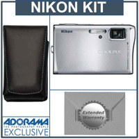 Nikon Coolpix S50 Digital Camera, 7.2 Megapixel, 3x Optical Zoom, 4x Digital Zoom, 3" LCD Display - Silver