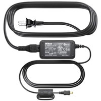 Nikon EH-62A AC Power Supply Adapter for select Nikon COOLPIX digital cameras from an AC power source.