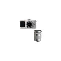 Olympus E P3 Pen Digital Camera Black with MZuiko 17mm f28 Black Lens Olympus M Zuiko Digital ED 40 150mm f40 56 Zoom Lens Black