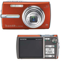 Olympus Stylus 830 Digital Camera  8.0 Megapixel  5x Optical  5.6x Digital Zoom  2.5&quot HyperCrystal LCD Display  Orange