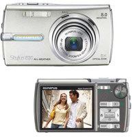 Olympus Stylus 830 Digital Camera, 8.0 Megapixel, 5x Optical, 5.6x Digital Zoom, 2.5" HyperCrystal LCD Display, Orange