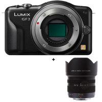Panasonic Lumix DMC GF3 Camera Black with Panasonic 7 14mm f40 Wide Angle Zoom Lens