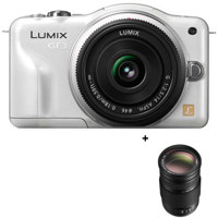 Panasonic Lumix DMC GF3 Digital Camera with 14mm f25 Lens White Bundle with Panasonic 25mm f14 Leica DG Summilux Aspherical Lens