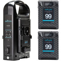 IndiPRO 2x Micro Alpha Series 99Wh V-Mount Lithium-Ion Batteries and Dual V-Mount Battery Charger Kit, Carbon Fiber
IndiPRO 2x Micro Alpha Series 99Wh V-Mount Lithium-Ion Batteries and Dual V-Mount Battery Charger Kit, Carbon Fiber