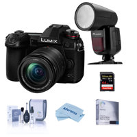 

Panasonic Lumix G9 4K Mirrorless Camera with Lumix G Vario 12-60mm f/3.5-5.6 Lens, Bundle with Flashpoint Zoom Li-on X R2 TTL Flash Speedlight