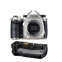 

Pentax K-3 Mark III APS-C-Format DSLR Camera Body, Silver with Pentax D-BG8 Battery Grip, Black