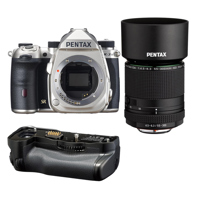 

Pentax K-3 Mark III APS-C-Format DSLR Camera, Silver with Pentax HD DA 55-300mm f/4.5-6 .3 ED PLM WR RE Telephoto Zoom Lens with Pentax D-BG8 Battery Grip, Black