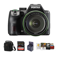 

Pentax K-70 DSLR with SMC DA 18-135mm f/3.5-5.6 ED AL CD WR Lens, Black Bundle with Corel Mac Photo Editing Software, Bag, 64GB SD Card, Filter Kit