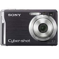 Sony Cybershot DSC-W80 Point & Shoot Compact Digital Camera, 7.2 Megapixel, Carl Zeiss Vario-Tessar Lens, 3x Optical, 2x Digital Zoom, 2.5" LCD Screen - Silver