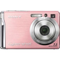 Sony Cybershot DSC-W80 Point & Shoot Compact Digital Camera, 7.2 Megapixel, Carl Zeiss Vario-Tessar Lens, 3x Optical, 2x Digital Zoom, 2.5" LCD Screen - Black