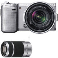 Sony a NEX 5n Camera Kit with Sony 18 55mm F35 56 OSS E mount Lens Black Sony 55 210mm f45 63 OSS E mount NEX Zoom Lens