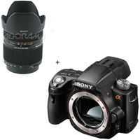Sony SLT 55VL Translucent Mirror a55 DSLR Camera with 18 55mm DT Zoom Lens Sony DT 55 200mm f4 56 Telephoto Zoom Lens for alpha DSLR Camera